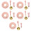 5Sets Roze Wax Seal Set Hout Compact Draagbaar Voor 7