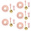 5Sets Roze Wax Seal Set Hout Compact Draagbaar Voor 10