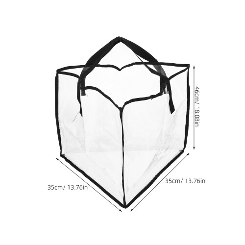 2Pcs Triangle Hanger Organizer Bag PVC with Handles for Closet Storage 2