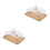 2Sets Multifunctionele Cakeplateau Met Handvat, En Transparant 5