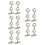 10Pcs Silver Double Curtain Rod Bracket Adjustable Alloy for Curtains 1