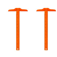 4Pièces Règle T Orange Mesure