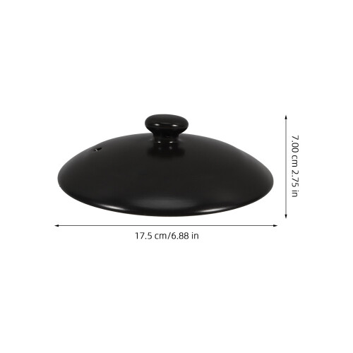 5Pièces Couvercles Pot Céramique Noir Ronds Pour 1