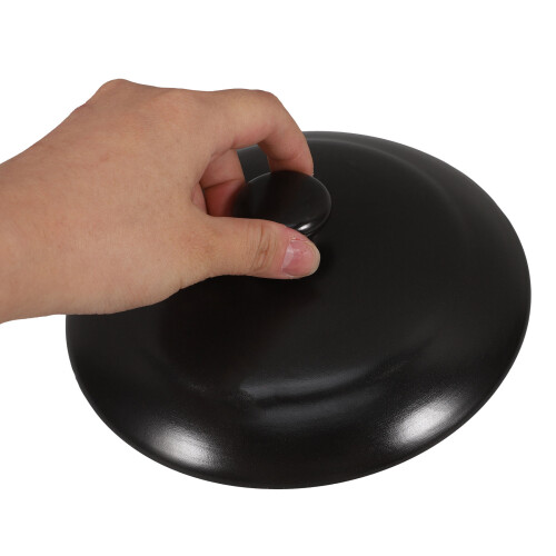 5Pièces Couvercles Pot Céramique Noir Ronds Pour 2