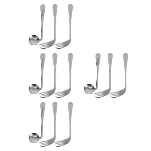 4Ensembles Ergonomique Fourchette En Acier