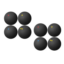 8Pièces Squash Noires En Caoutchouc Pour Entraînement
