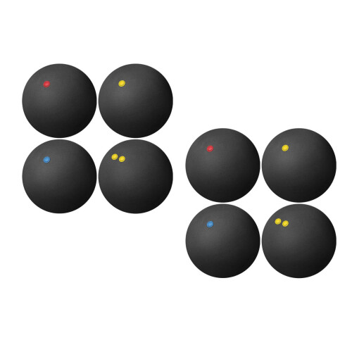8Pièces Squash Noires En Caoutchouc Pour Entraînement