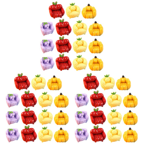 45Pièces Charm Miniature Fruit Résine Coloré Décoration DIY 2