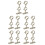 10Pcs Silver Double Curtain Rod Bracket Adjustable Alloy for Curtains 4