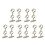 10Pcs Silver Double Curtain Rod Bracket Adjustable Alloy for Curtains 5