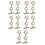 10Pcs Silver Double Curtain Rod Bracket Adjustable Alloy for Curtains 6