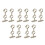 10Pcs Silver Double Curtain Rod Bracket Adjustable Alloy for Curtains 7