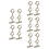 10Pcs Silver Double Curtain Rod Bracket Adjustable Alloy for Curtains 8
