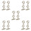 10Pcs Silver Double Curtain Rod Bracket Adjustable Alloy for Curtains 9