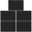 5Pièces Tapis Feutre Noir Pour 7