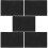 5Pièces Tapis Feutre Noir Pour 9