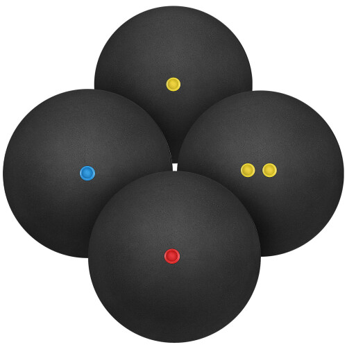 8Pièces Squash Noires En Caoutchouc Pour Entraînement 1