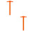 4Pièces Règle T Orange Mesure 5