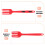 10Pièces Fourchette Silicone Flexible Rouge Résistante Odeur 6