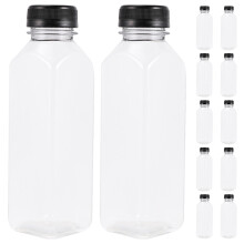 12St Plastic Herbruikbare Drankje Zwart Met Sluitdop Voor Sap