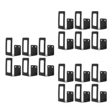9Paires Racks Murs Supports Couvercles Pot Cuisine Acier Noir