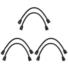 3Pièces Lanières Sacs À Main Cuir PU Noir Compatibles Résistantes