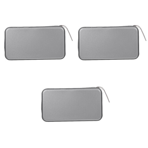 3Pièces Étui Organiseur Disques Cd Argent Résistant 2