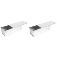 2St Lichte Aluminium Broodvorm, Zilver, Non-Stick, Voor Thuis Bakken