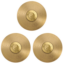 3St Draagbare Gouden Metalen Fidget Toy Met Unieke Tai Chi Print