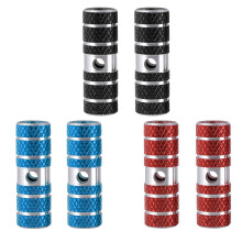 2Paar Stunt Pegs Aluminium Alloy Zwart Bevestigd