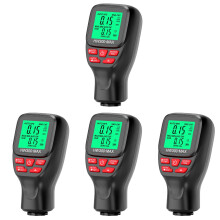 4St Draagbare Digitale Lakdikte Gauge Zwart Auto Coating Meter