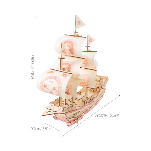 Rood Zeilboot Model Kit DIY Voor Hobbyisten 2