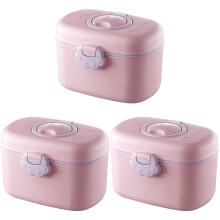 3Sets Praktische Roze Baby Formule Dispenser Outdoor Gebruik