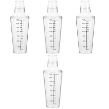 4St Heldere Drink Shaker Voor Cocktails En Melkthee Met Maatverdeling