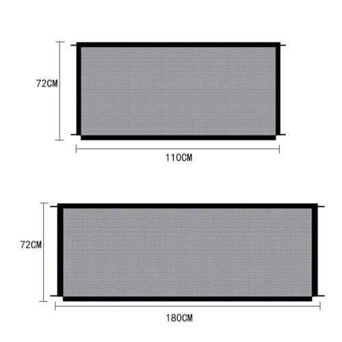 2Pièces Grille De Pour Animaux Noir Usage Intérieur Extérieur 2