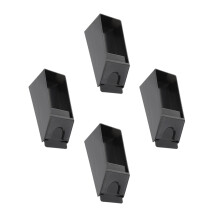 4Pièces Shoe Plastic Compact Réutilisable Stable Antidérapant Noir