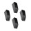 4Pièces Shoe Plastic Compact Réutilisable Stable Antidérapant Noir 1