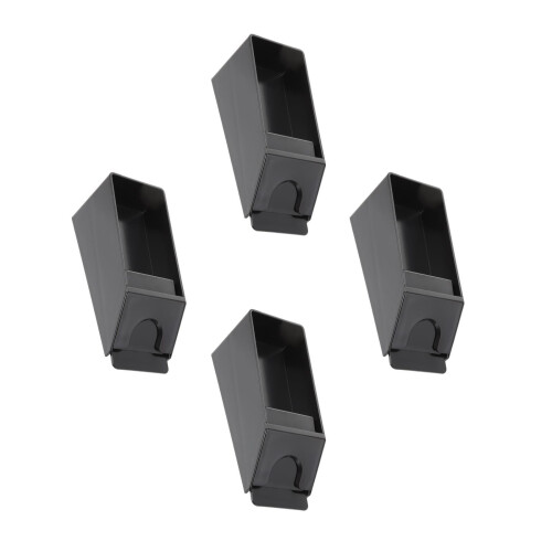 4Pièces Shoe Plastic Compact Réutilisable Stable Antidérapant Noir