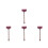4Pièces Raclette Silicone Rouge Pour Plateau À 7