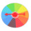 2Pièces Roue De Jeu Suspendue Multi Couleurs Pour Fêtes Et Écoles 1