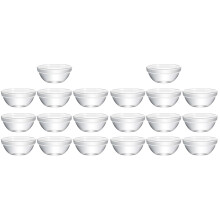 20Pièces Petits Bols Empilables En Verre Résistant Pour Dessert Salade