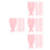 200Pièces Spatules Plastique Rose Pour Précis 1