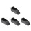4Pièces Shoe Plastic Compact Réutilisable Stable Antidérapant Noir 6
