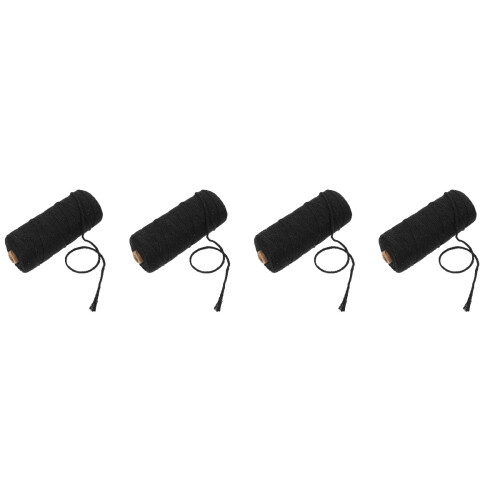Corde Coton Noir Tricotée Main Cadeau Cuisine