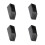4Pièces Shoe Plastic Compact Réutilisable Stable Antidérapant Noir 7