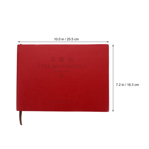 1Pièces Livre De Comptabilité Simple Rouge Similicuir Compact 1