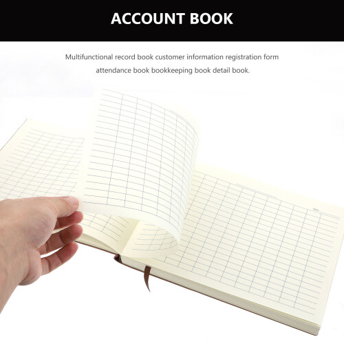 1Pièces Livre De Comptabilité Simple Rouge Similicuir Compact 2