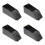 4Pièces Shoe Plastic Compact Réutilisable Stable Antidérapant Noir 9