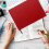 1Pièces Livre De Comptabilité Simple Rouge Similicuir Compact 4
