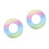 2St Opblaasbare Zwembanden Met Regenbooggradient En Glitters Multi 7